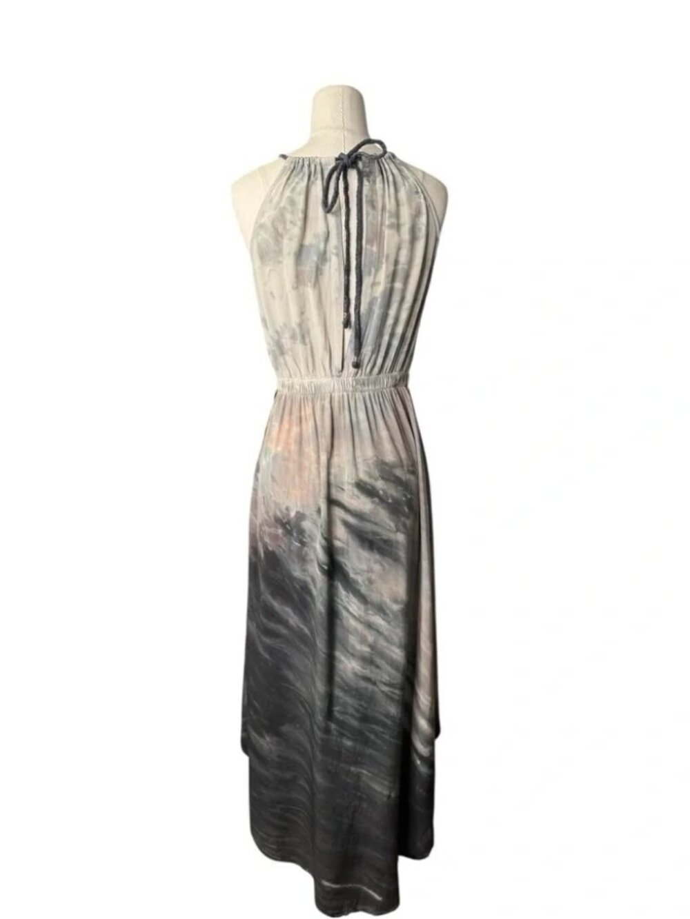 Anthropologie Dip-Dyed Tulip Silk Dress By Gyps 05, High-Low Adorable Size Small - Picture 2 of 9